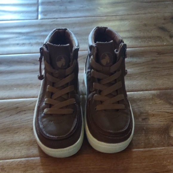 Brown High-Top Kids Shoes Thai And Zip Name Brand Billy - Picture 1 of 3